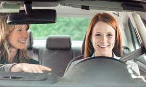 Driving lessons with female instructor